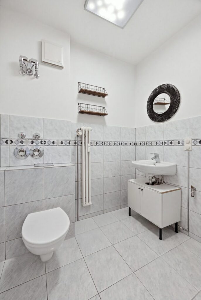 Gäste-WC mit Waschmaschinenanschluss